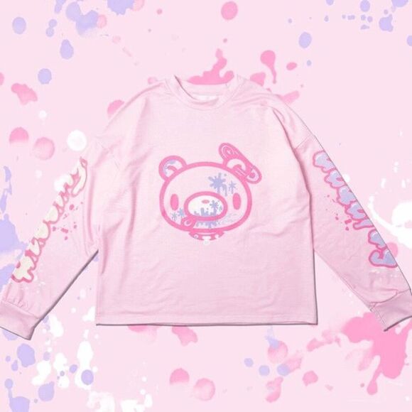 Gloomy Bear Long Sleeves T-Shirt Pink Pastel L, ONE SIZE - Picture 1 of 2